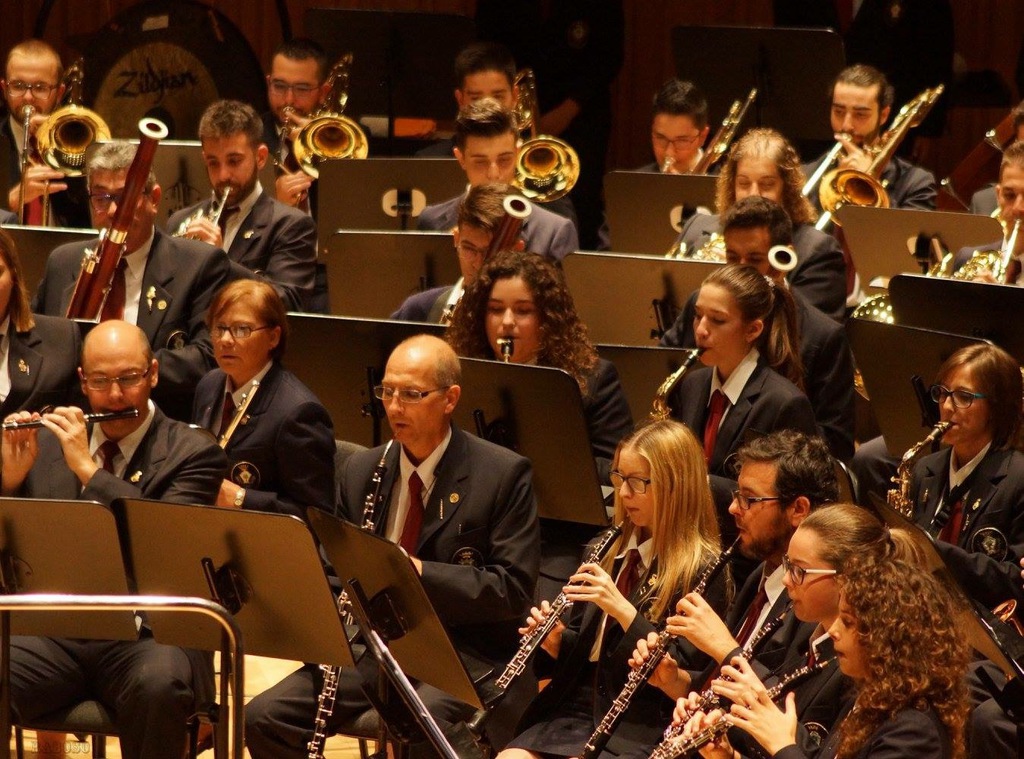 Els músics de la Banda Simfònica en plena actuació